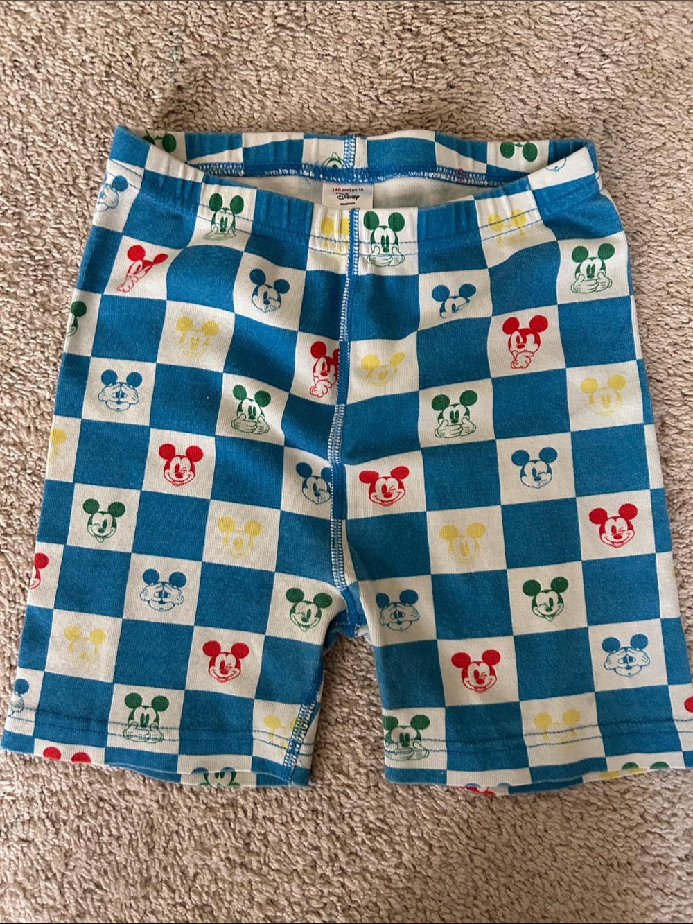 Hanna Andersson 140 10 Mickey Mouse Disney pajama shorts 100% organic